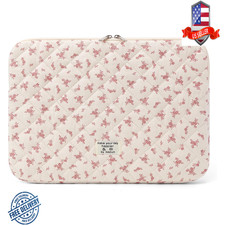 Puffy Laptop Sleeve 15-15.6 Inch Quilted Floral Protective Case for MacBook and picture
