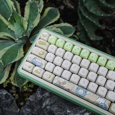 Space Rabbit Theme Keycaps 143Pcs/set PBT MOA Profile picture
