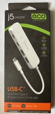 j5create Eco-Friendly USB-C to 4-Port USB-C and USB-A Gen 2 Hub - NEW OPEN picture