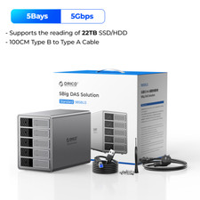 ORICO 5Bay Raid Hard Drive Enclosure DAS Solution Series USB3.0 DAS 110TB Alu picture