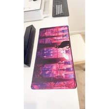 Magical Floral Room Black & White Cat Large Gaming Mouse Pad 23.6