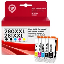 Replacement Canon PGI-280XXL CLI-281XXL Ink for TR8620 TR8622 TR8620A (5-Pack) picture