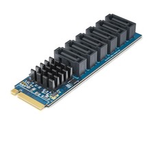 M.2 to SATA Adapter, M Key to SATA3.0 Card, ASMedia ASM1166 Chip, Support SSD... picture