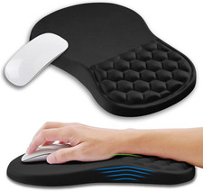 Almohadilla ergonomica para raton con soporte para munecas espuma viscoelastica picture