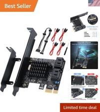 PCI-E X1 to SATA 3.0 Controller Card, 4-Port SATA III 6Gbps Expansion Cards, ... picture