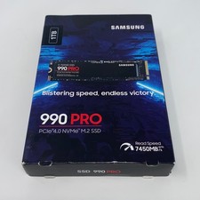 Samsung 990 PRO 1TB PCIe 4.0 NVMe M.2 2280 SSD Black MZ-V9P1T0 picture