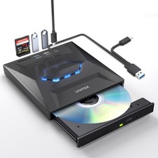 Unitek External CD DVD Drive, USB 3.0 Type-C Portable Disc Player CD Burner picture