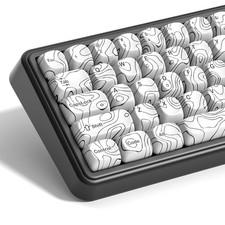 Keyboard keycaps,Thick PBT keycaps,Topographic picture