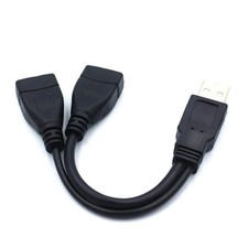 USB 2.0 A Male to Dual USB Female Splitter Data Charging Power Adapter picture