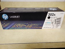 HP LaserJet 202A Black New Unopened Box CF500A. Black Print Cartridge. picture