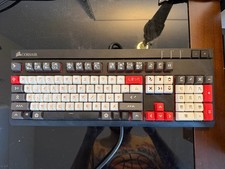 Corsair STRAFE Mechanical Keyboard Japanese Kanji Black/Red/White Keycaps picture
