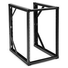 NavePoint 15U Open Frame Wall Mount Server Rack 19in 24.81in Deep 330lb 12-24 picture