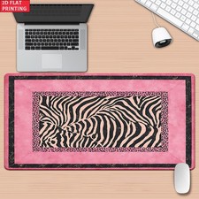 1pc Zebra Print Frame 2D Flat Pattern Pad for Desk, Gaming, Office Decor, Non- picture