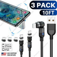 180° Rotate Magnetic USB Power Adapter Cord Charger Cable For iPhone 13 12 11 XR picture