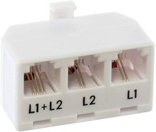 Telephone Line Splitter Adapter RJ11| Dual Line Separator 4 Conductor 3 Pack picture