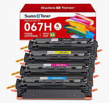 Swiss Toner Compatible 067H CRG-067H 4-Pack w/ Chip for Canon Laser picture