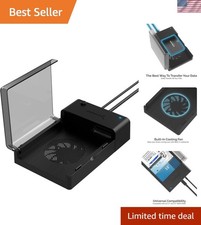 USB 3.0 to SATA Hard Drive Dock with Cooling Fan EC-DFFN | Lay-flat hard driv... picture