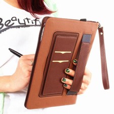New Hanging rope flat leather cover multifunctional wallet holder picture