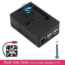 Raspberry Pi 3B+ 3B ABS Case with Cooling Fan for 3.5 Inch Touch Screen Black picture
