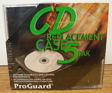 NEW ProGuard CD Replacements w/ Jewel Cases, 5 Pak, made in USA, Factory Sealed picture