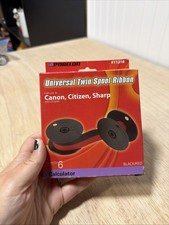 Porelon 11216 Universal Twin Spool 6pk Calculator Ribbon Canon Citizen Sharp TI picture