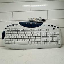 Logitech Internet Navigator Keyboard Y-BE22 USB White Multimedia Vintage picture