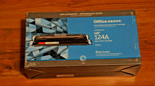 Genuine Office Depot HP 124A Cyan Toner Cartridge (New, Unopened) picture