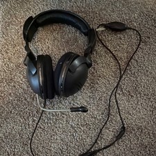Black 3.5mm Wired Headset Headband Boom Mic Over-Ear Volume Mute 6 ft picture