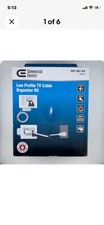 Commercial Electric Low Profile TV Cable Organizer Kit White 1001 863 164 OpenBx picture