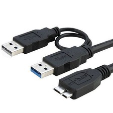 USB 3.0 A Male to Micro USB 3 Y cable with extra usb Power for 2.5