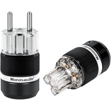 1 Pair High Quality 5N OFC Pure Copper Power Plug Connector EU Male IEC Female picture