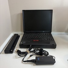 Vintage IBM Laptop Computer ThinkPad 380Z Type 2635 & Charger   READ picture