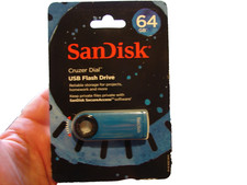 New Unopened Sandisk Cruzer Dial USB Flash Drive NOS 64 GB File Keeper picture