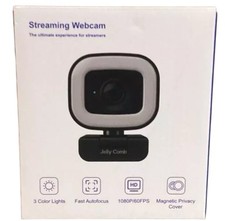 Jelly Comb W15 Streaming Webcam Adjustable Ring Light 1080P Privacy Cover NEW  picture