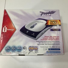 Iomega Predator External USB CD-RW Drive CDRW9602EXT-B Tested Working w/ Power picture