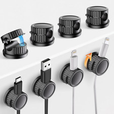 8 Pack Magnetic Cord Organizer,  360 Rotatable Cord Clip Holder, Strong Adhesive picture