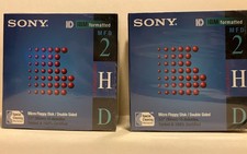 Sony 2HD MFD IBM Formatted Floppy Disks, 2 x 10 Pk Box (20), NOS, Factory Sealed picture