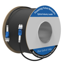 150M/492FT LC to LC Armored Outdoor Fiber Optic Cable, Single Mode Duplex 9/125Μ picture
