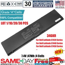 LOT 34GKR PFXCR 3RNFD Battery For Dell Latitude E7440 E7450 E7420 47Wh FAST picture