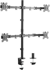 Quad Monitor Desk Mount Adjustable Clamp Stand Heavy Duty 4 Screens up to 27