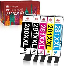 5 pack Ink Cartridge For Canon PGI-280XXL CLI-281XXL PIXMA TR7520 TR8520 TS9120 picture