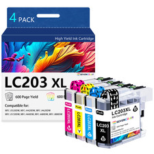 LC203 XL Ink Cartridges High Yield 4-Color - Compatible for MFC-J480DW Printer picture
