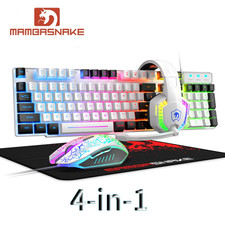 4-in-1 Wired Gaming Combo RGB Keyboard Mouse Headset Mouse Pad PC Gaming Set picture