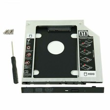 12.7mm Universal for SATA 2nd HDD SSD Hard Drive Caddy CD/DVD-ROM Optical Bay US picture