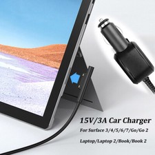 For Microsoft Surface Pro 3 4 5 6 7 8 X, Go 1/2, Laptop 1 2 3 DC Car Charger 15V picture