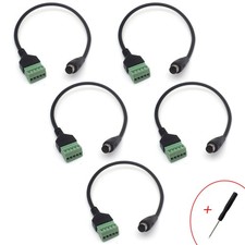 5pcs 8-Pin Mini DIN Male to 5-Pin Screw Terminal Pluggable DIY PLC Wiring Cable picture
