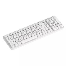 North Full Size Round Pop Key Wireless Keyboard - White: 105 Keys picture