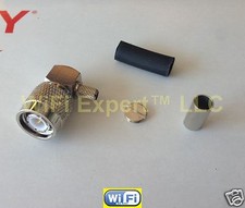 TNC Angle Male plug crimp for RG58 RG142 RG400 LMR195 cable RF Cable Connector picture