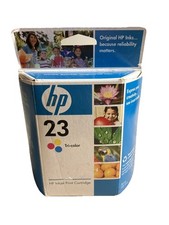 HP 23 C1823D Tri-Color Ink Cartridge - New Old Stock, Expired 2010, Sealed NOS picture