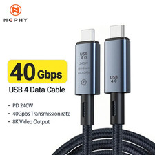 Thunderbolt 4 3 USB 4 USB-C 8K Cable 40Gbps Charger Data PD 240W UHD Video picture